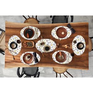 Placemats ovaal - Onderleggers - Ovale placemats - Patronen - Thee - Taart - High tea - 8 stuks