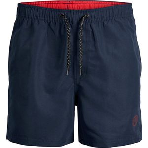 Jack & Jones Plus Size Zwemshort Heren JPSTFIJI Effen Navy Blauw - Maat 46 / 6XL - Zwembroek