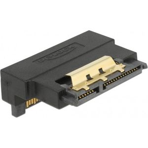 SATA data- en voeding adapter - haaks naar beneden - SATA600 - 6 Gbit/s / zwart