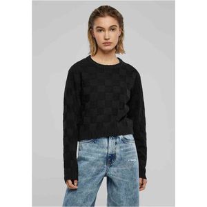 Urban Classics - Check Knit Sweater/trui - S - Zwart