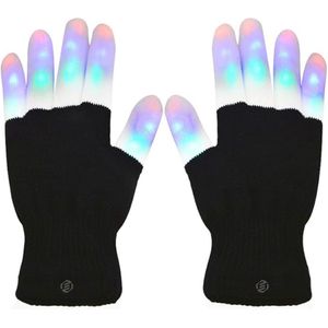 Equivera Led Handschoenen - 6 modes - Zwart - Lichtgevende Handschoenen - Feest Handschoenen - Festival Handschoenen