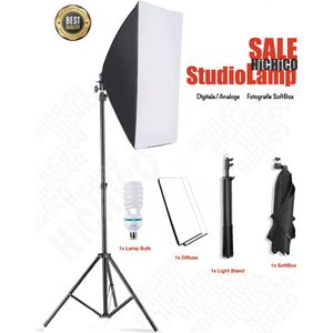 HiCHiCO® Studiolampen - Studio Continu Lamp - Foto Studio Verlichting Kit, Achtergrond Support System Softbox Paraplu tripod Stand - fotolamp fotografie softbox Statief 210Cm