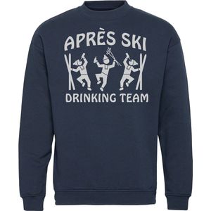 Sweater Apres Ski Drinking Team | Apres Ski Verkleedkleren | Ski Pully Heren | Foute Party Ski Trui | Navy | maat XXL