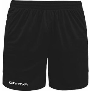 Short Givova Capo P018, korte broek zwart, maat S, geborduurd logo