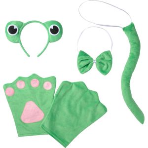 dressforfun - Accessoireset kikker Kinderen - verkleedkleding kostuum halloween verkleden feestkleding carnavalskleding carnaval feestkledij partykleding - 302030