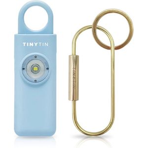 TinyTin Persoonlijke veiligheidsalarm - China Blue - Vrouwen - Trendy - Veiligheid voor vrouwen - Zelfverdediging - Geluidsalarmsysteem - 130 dB alarm - Draagbaar veiligheidsalarm - Zelfverdediging sleutelhanger - Luid persoonlijk alarm
