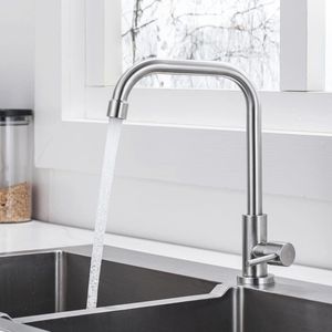 Koudwater Keukenkraan met Draaibare Uitloop en Verwijderbare Beluchter