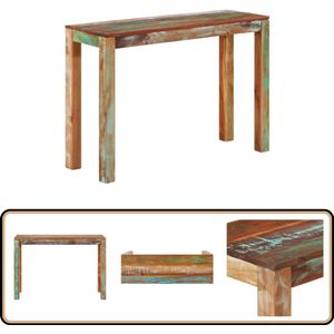 vidaXL Wandtafel 110x35x76 cm gerecycled hout Consoletafel - Wandtafel - Vintage Tafel - Industriële Tafel - Rustic Tafel