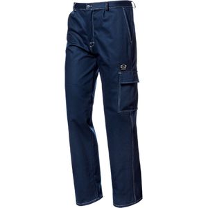 SIR SAFETY FUSTIAN Werkbroek HEREN Veiligheidsbroek Donkerblauw - Met Rits En Knoopsluiting - Elastische Tailleband - Met Steekzakken