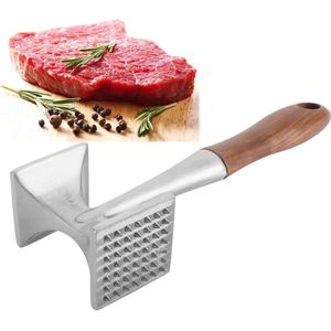Meat Beater 304 Stainless Steel Non-Stick Cutting Beater Double-Sided Meat Hammer Hanging Meat Tender for Steak Chicken Pig Ribs Dishwasher Safe by AKOLAFE.