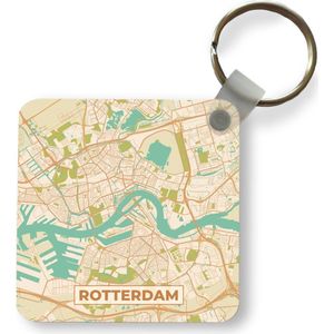 Sleutelhanger - Uitdeelcadeautjes - Stadskaart - Rotterdam - Vintage - Plastic