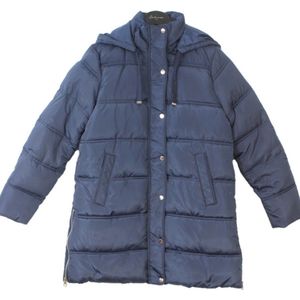 Puffer - winterjas dames gewatteerd - winterjas dames - long puffer - zijritsen - winterjas dames volwassen