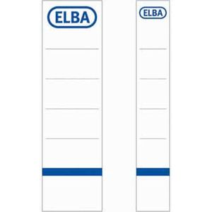Rugetiket Elba smal 34x190mm zelfklevend wit/blauw