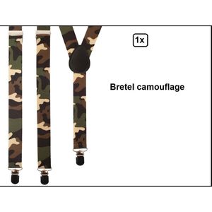 Camouflage bretel - bretels leger soldaat army carnaval festival thema party soldaat