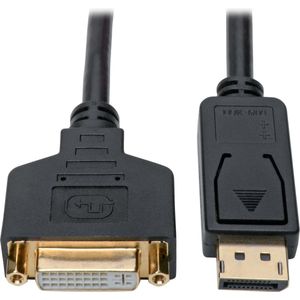 Tripp Lite P134-001-GC video kabel adapter 0,31 m DisplayPort DVI-I Zwart