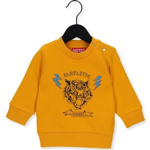 Diesel Sfurb Truien & Vesten Unisex - Sweater - Hoodie - Vest- Oker - Maat 18-24M