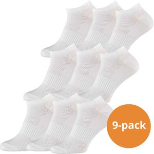 Xtreme Sockswear Fitness Sneakersokken - 9 paar - Witte Fitness sokken - Maat 42/45