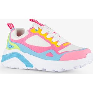 Skechers Uno meisjes sneakers wit roze - Maat 31 - Extra comfort - Memory Foam
