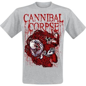 Cannibal Corpse Guts T-shirt grijs gemêleerd XL Katoen Heren - Band merch, Bands
