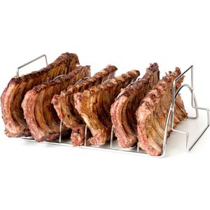 Barbecook Vlees & Ribrek - Spareribs Houder - RVS - InoxBarbecook Vlees & Ribrek - Spareribs Houder - RVS - Inox