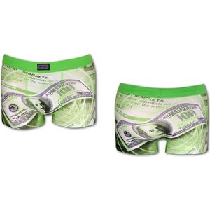 Fun boxer 'Amerikaanse Dollar' Groen maat L (92122)