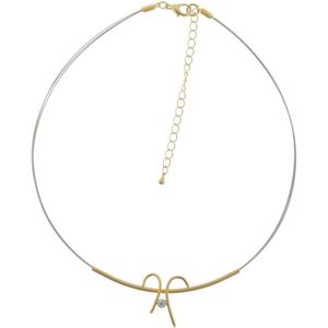 Behave Ketting - dames - goud en zilver kleur - minimalistische ketting - abstracte hanger - 40 cm