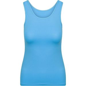 RJ Bodywear Pure Color dames top (1-pack) - hemdje met brede banden - turquoise - Maat: S
