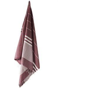 Harem Bordeaux- Hamamdoek - Handdoek - Strandlaken - 100% Katoen - 100cm x 180cm