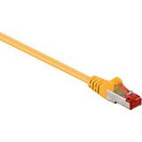 S/FTP CAT6 Gigabit netwerkkabel / geel - LSZH - 0,50 meter