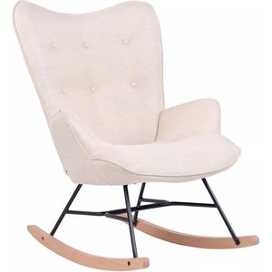 In And OutdoorMatch schommelstoel Sanka - Wit - Stoel - stoelen - 62 x 55 cm - 100% polyester - luxe stoel