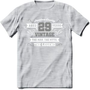 29 Jaar Legend T-Shirt | Zilver - Wit | Grappig Verjaardag en Feest Cadeau | Dames - Heren - Unisex | Kleding Kado | - Licht Grijs - Gemaleerd - S