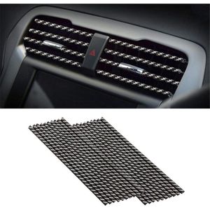 Auto Airconditioner Decoratie Strip - 20 Stuks - Doe-Het-Zelf Onluchter Uitlaatsierstrip - Buigbaar - Auto-interieur Accessoires - Ventilatieopeningen - Koolstofvezel