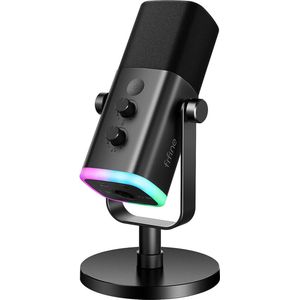 Fifine AM8 - USB RGB Streaming Microfoon met Ruisonderdrukking - Gaming - Podcast - Geschikt voor PS5 / PS4 / PC / MAC / Windows / iPhone / Android - Touch Mute Knop - Popfilter