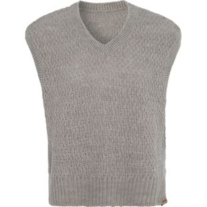 Knit Factory Luna Spencer Dames - Debardeur voor dames - Mouwloze trui - Dames Trui - Trui zonder mouwen - Iced Clay - 40/42