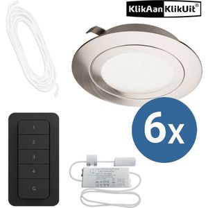 Ledmatters - Inbouwspot Nikkel - Dimbaar - 5 watt - 270 Lumen - 2700 Kelvin - Warm wit licht - IP44 Badkamerverlichting