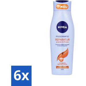 Nivea - Shampoo - Power Repair - Voor Extra Glans - 250 ml - Voordeelverpakking - 6 stuks