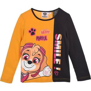 Nickelodeon- Paw Patrol - the movie 2021 - longsleeve - met glitters - 100% Jersey katoen - bruin/zwart - maat 104