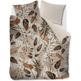 Riviera Maison Sunset Leafs dekbedovertrek - Tweepersoons - 200x200/220 - Bruin