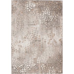 Milas | Laagpolig Vloerkleed | Silver Beige | Hoogwaardige Kwaliteit | 80x150 cm