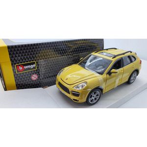 Porsche Cayenne Turbo (Geel) 1:24 Bburago