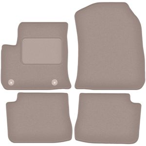 Beige veloursmatten voor: Peugeot e-208 II hatchback (2019-)