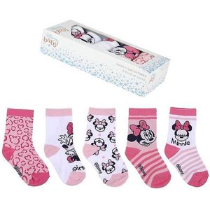 Minnie Mouse - kraamcadeau - baby / peuter - sokken - 5 paar in Disney cadeaubox- maat 17/18