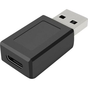 Fontastic 253836 USB-A naar USB-C Adapter - USB 3.1 - Zwart