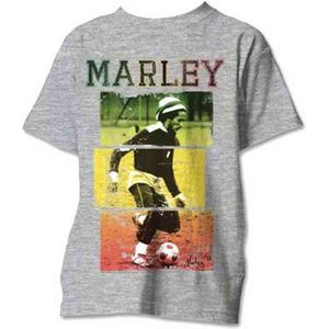 Bob Marley Heren Tshirt -XL- Football Text Grijs