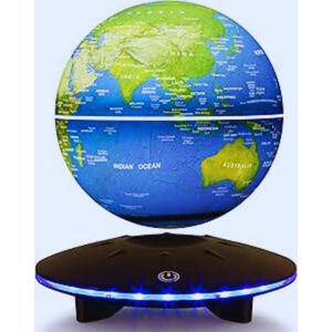 Zwevende Magnetische Globe Met LED Licht - Auto-Roterende Wereldkaart Voor Kamerdecor - Educatief Speelgoed & Nachtverlichting