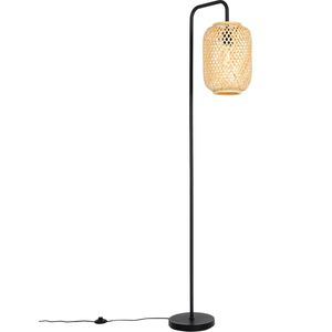 QAZQA yvonne - Oosterse Vloerlamps-sStaande Lamp - 1 lichts - H 170 cm - Naturel - Woonkamers-sSlaapkamers-sKeuken