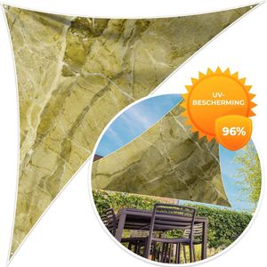 MuchoWow® - Schaduwdoek - Graniet - Geel - Groen - Keien - 96% UV-bestendig - Hoogwaardig polyester - Zonnedoek - Weerbestendig - Tuin - Tarp - 300x300 cm