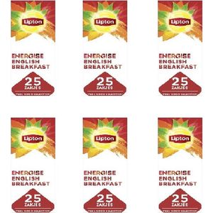 Thee lipton energise english breakfast 25x1.5gr | Pak a 25 stuk | 6 stuks