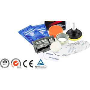 Koplamp poetsen set Headlight polishing kit inclusief polijstmiddel / HaverCo
