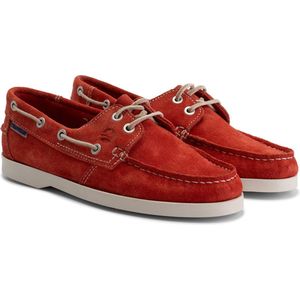 Travelin' Penzance Dames bootschoenen Suede Leer - instappers vrouwen - Rood - Maat 42